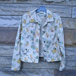 Liz Claiborne Sealife Button Front Jacket Size PL